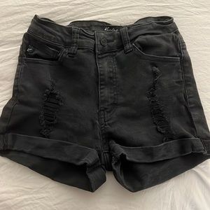 Black Jean Shorts